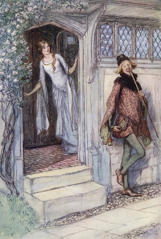 Ilustrace pro Veselé paničky z Windsoru od Hugh Thomson