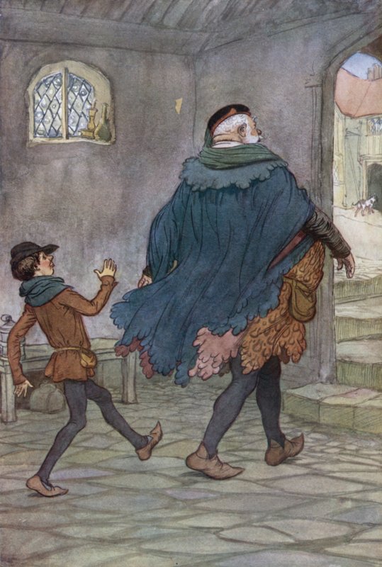Ilustrace pro Veselé paničky z Windsoru od Hugh Thomson