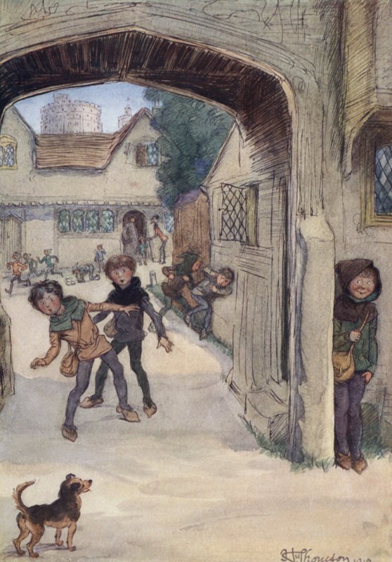 Ilustrace pro Veselé paničky z Windsoru od Hugh Thomson