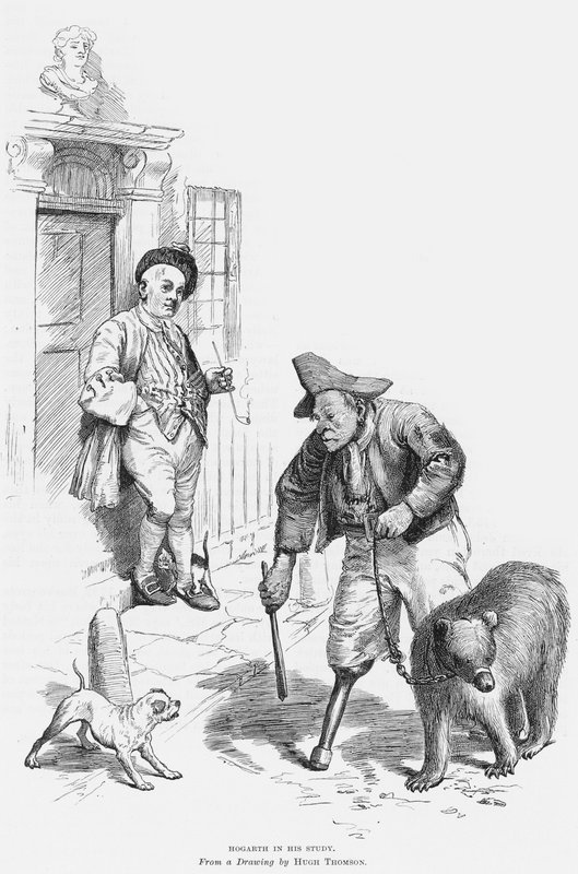 Hogarth ve své pracovně od Hugh Thomson