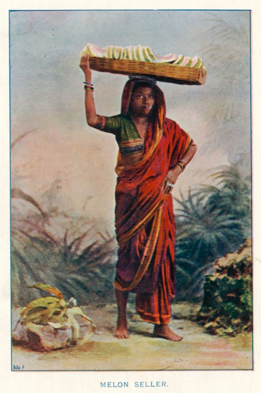 Indiánští domorodci: Prodavač melounů (barevná fotografie) od Indian photographer