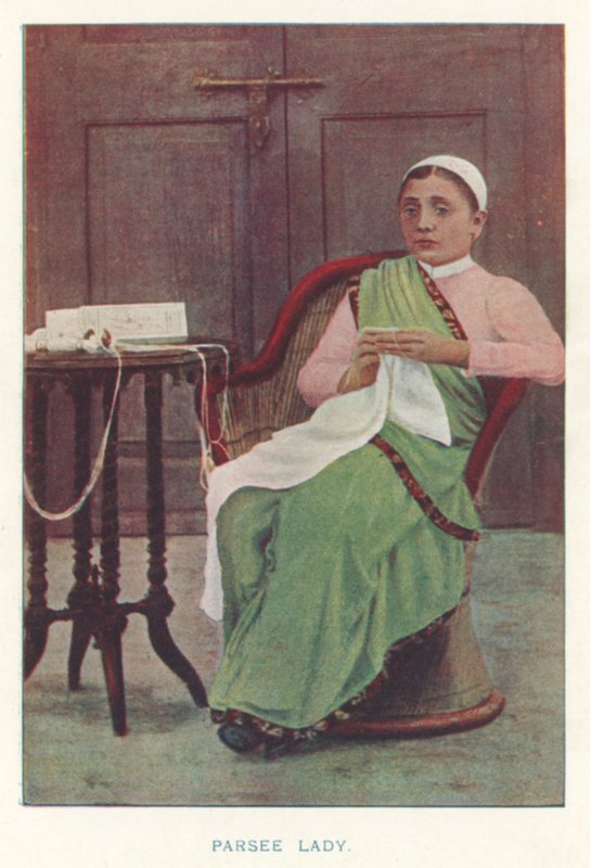 Indiánští domorodci: Parsee Lady (barevná fotografie) od Indian photographer