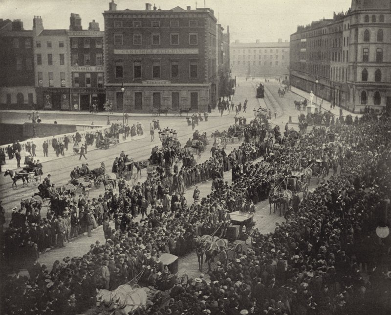Parnell Memorial Procession, Dublin (č/b foto) od Irish Photographer