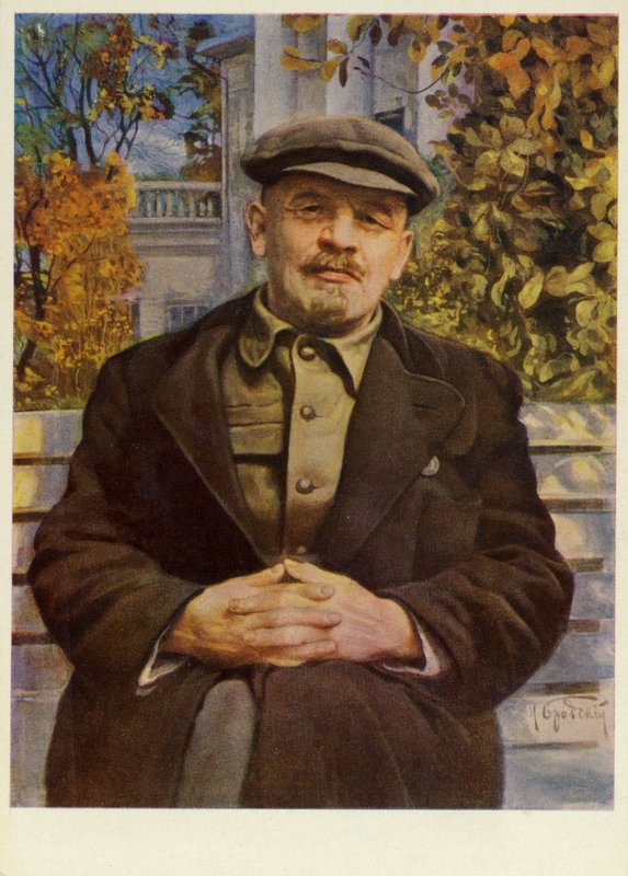 Sovětský vůdce Vladimir Lenin v Gorki, počátek 20. let 20. století od Isaak Israilevich Brodsky