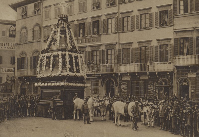 Bílá sobota, Florencie (černobílá fotografie) od Italian Photographer
