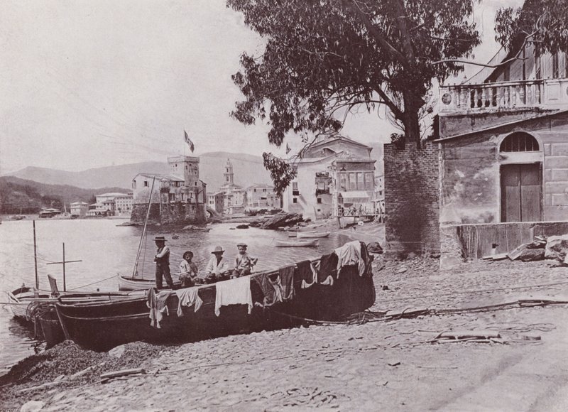 Itálie: Rapallo, přístav (černobílá fotografie) od Italian Photographer