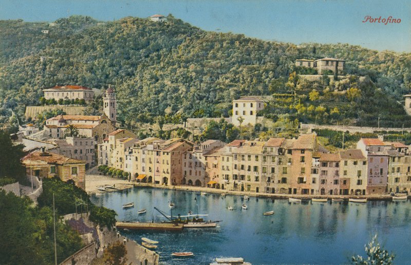 Portofino, Itálie. Pohlednice odeslána v roce 1913. od Italian Photographer