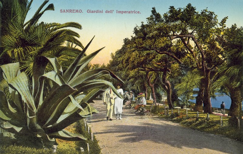 San Remo, Itálie, Giardini Del Imperatrice od Italian Photographer
