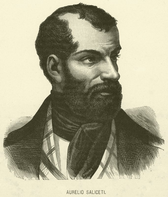 Aurelio Saliceti (rytina) od Italian School