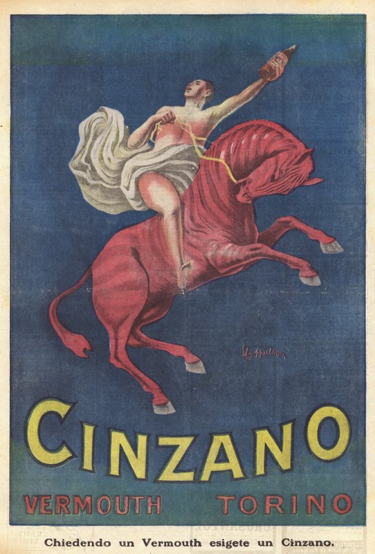 Cinzano Vermouth Turin (barevná litografie) od Italian School