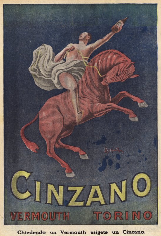 Cinzano Vermouth Turin (barevná litografie) od Italian School