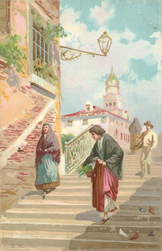 Benátský kostým (chromolit) od Italian School