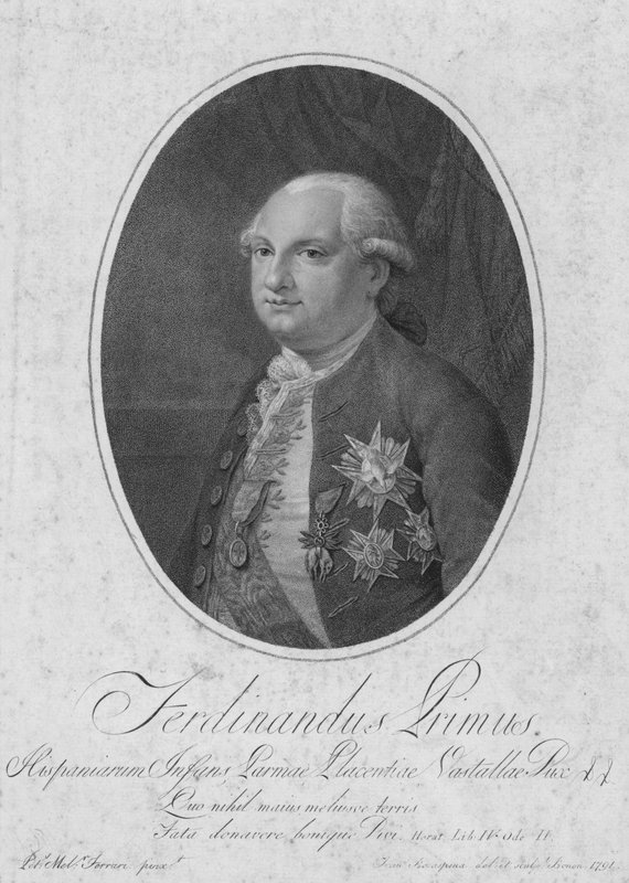 Ferdinand I., vévoda z Parmy (rytina) od Italian School