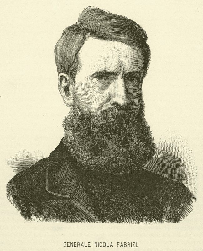 Generál Nicola Fabrizi (rytina) od Italian School