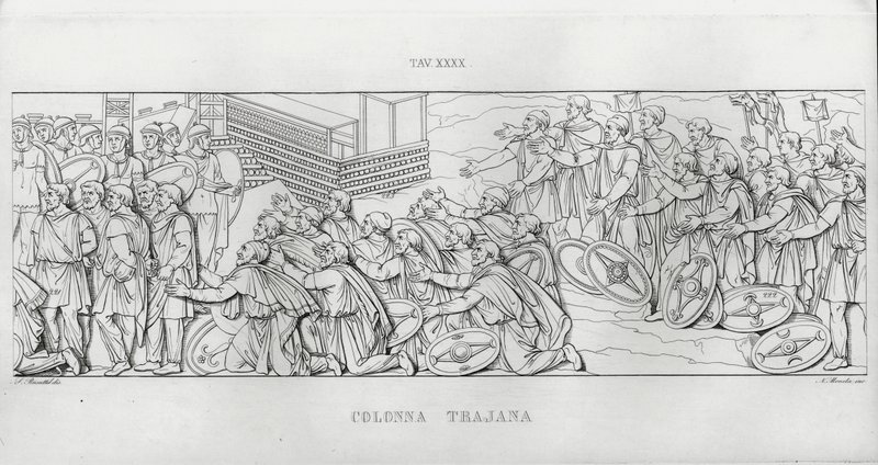 Trajánův sloup, Trajánův sloup (rytina) od Italian School