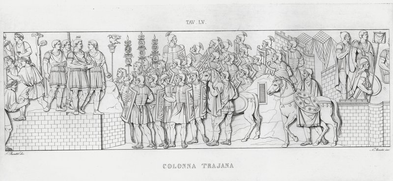 Trajánův sloup, Trajánův sloup (rytina) od Italian School