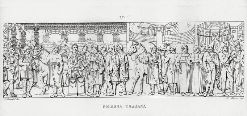 Trajánův sloup, Trajánův sloup (rytina) od Italian School