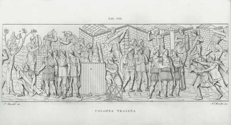 La Colonna Trajana, Trajánův sloup od Italian School