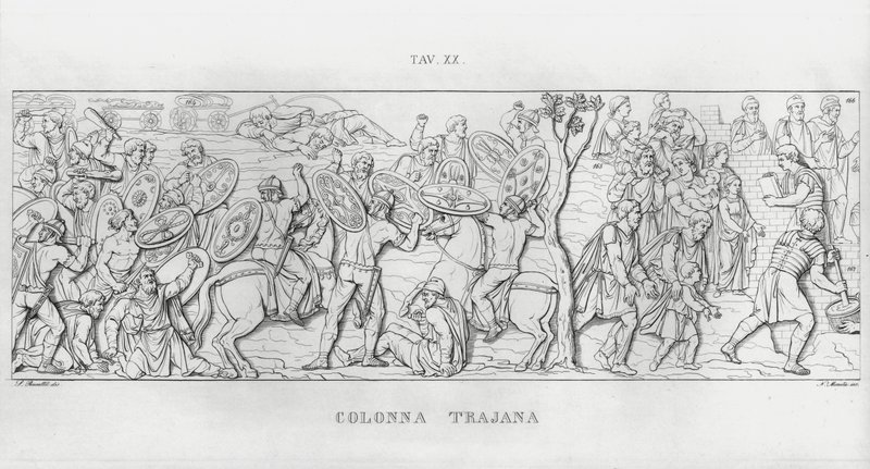 La Colonna Trajana, Trajánův sloup od Italian School