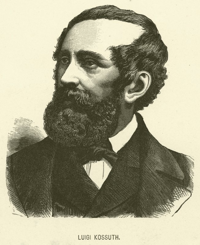 Luigi Kossuth (rytina) od Italian School
