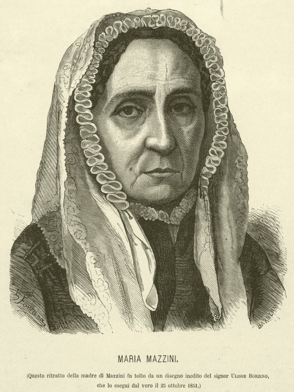 Maria Mazzini (rytina) od Italian School