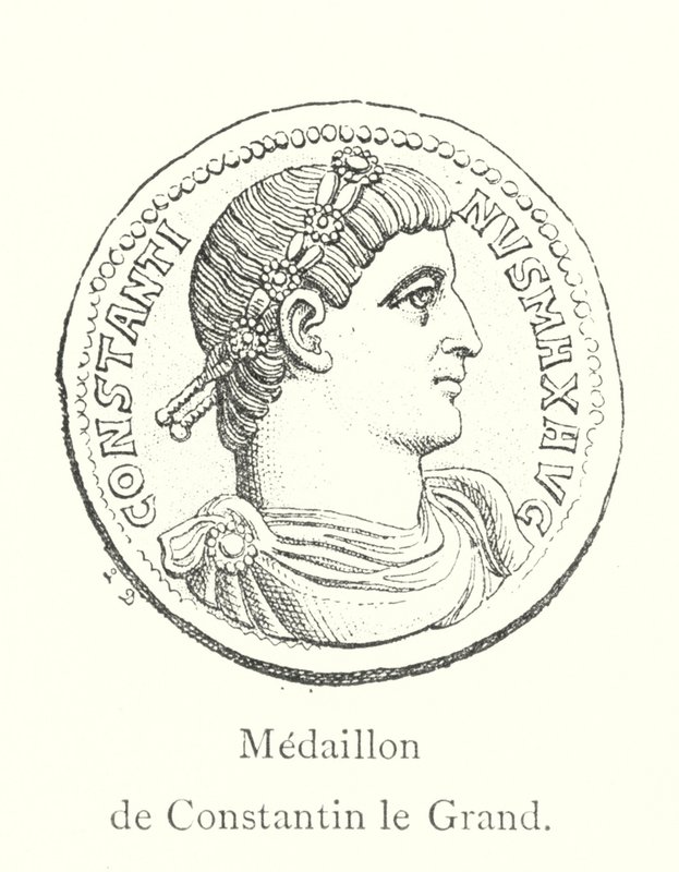 Medailon Konstantina Velikého (rytina) od Italian School