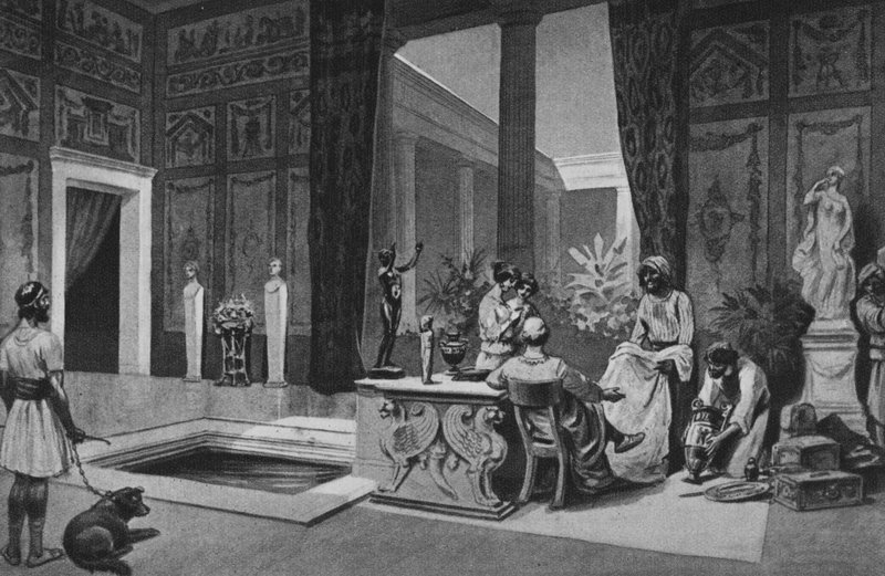 Pompeje: House of Meleager (litho) od Italian School