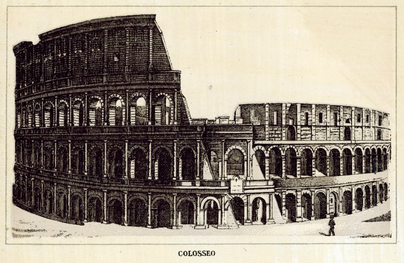 Řím: Koloseum (litho) od Italian School