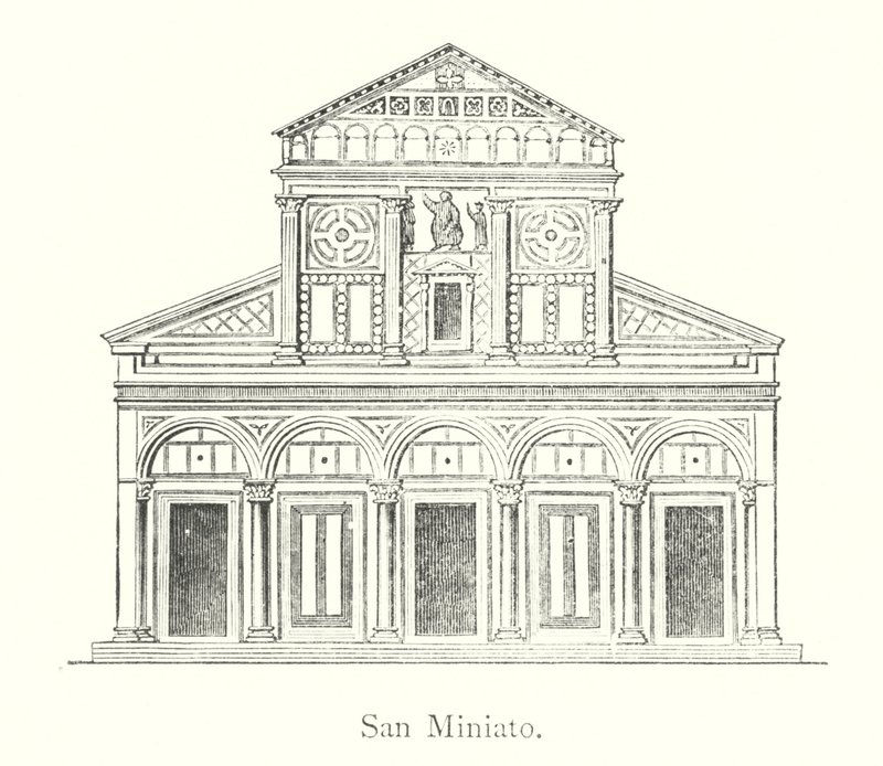 San Miniato (rytina) od Italian School