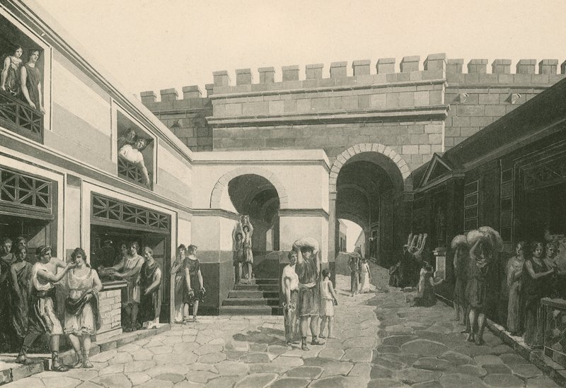 Mořská brána tak, jak byla (hlubotisk) od Italian School