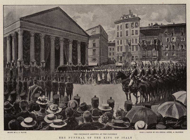 Pohřeb italského krále od J. J. Waugh