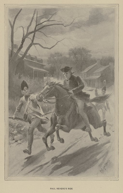 Jízda Paula Revereho (litho) od J. (after) Steeple Davis