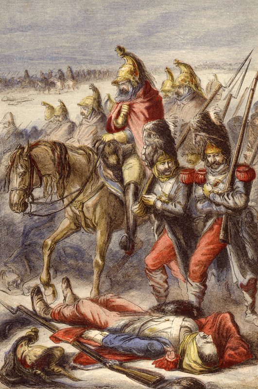 Ústup z Moskvy (chromolitho) od J. H. Nicholson