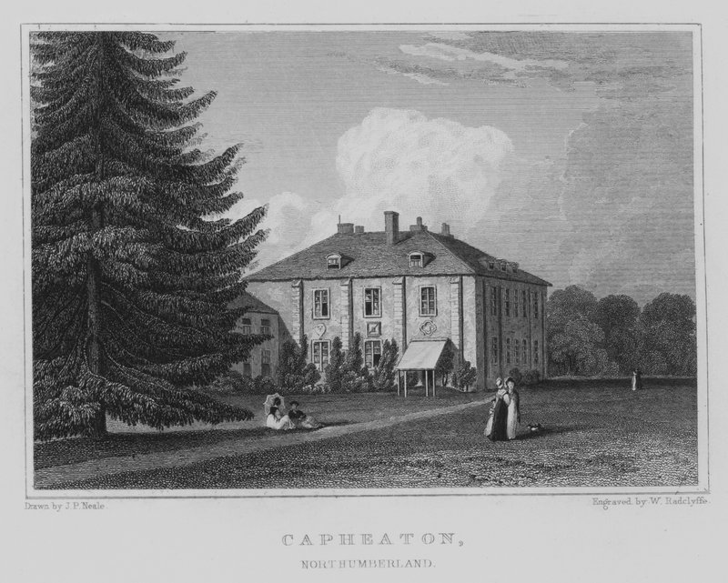 Capheaton, Northumberland (rytina) od John Preston Neale