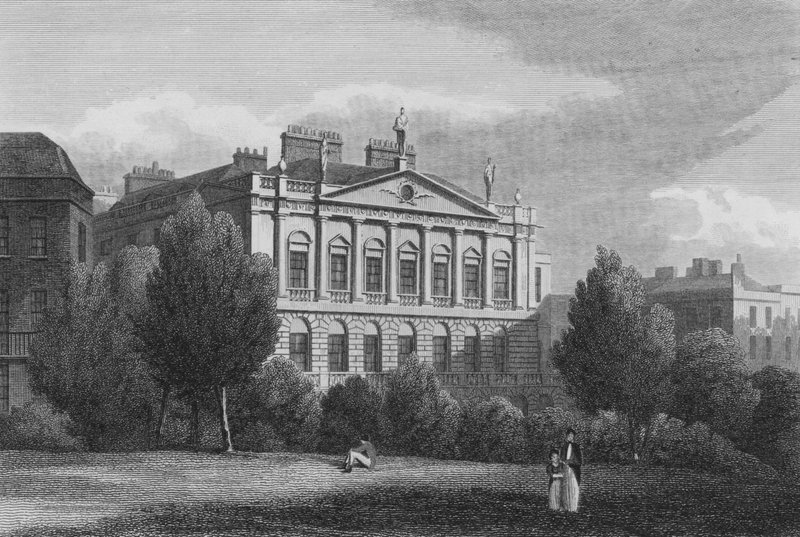 Dům Earla Spencera, Green Park (rytina) od John Preston Neale