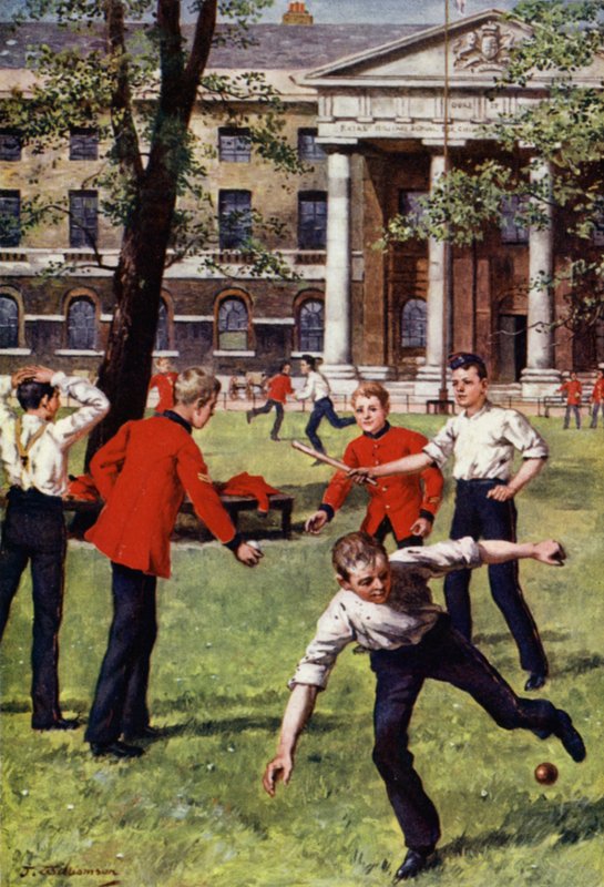 Soldier Boys at Play (barevné lito) od J. Williamson