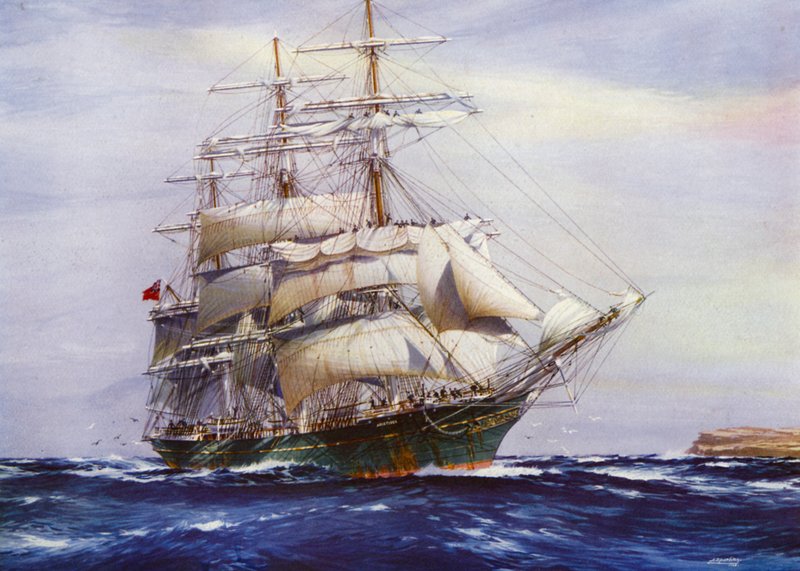 Clipper Ships: Aristides (barva litho) od Jack (after) Spurling