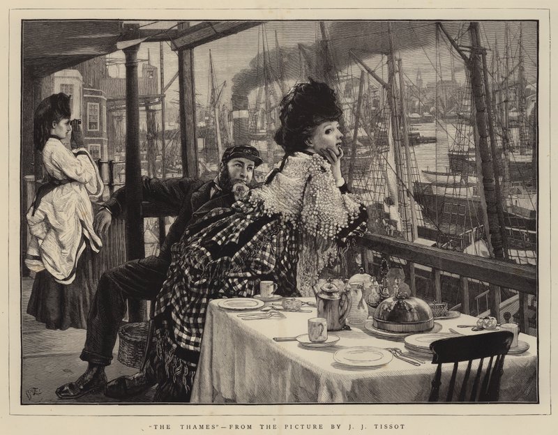 Temže od James Jacques Joseph Tissot