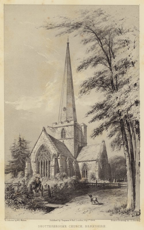 Kostel Shottesbrooke, Berkshire od James Duffield Harding