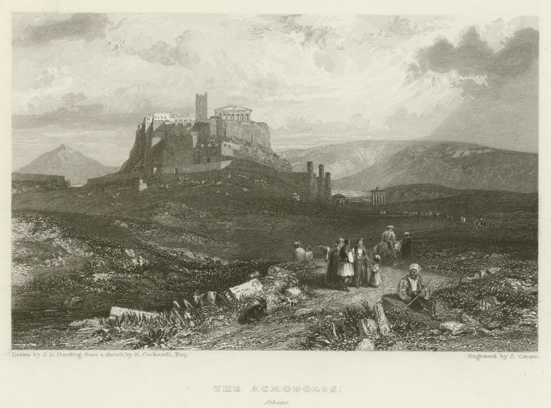 Akropole, Atény od James Duffield Harding