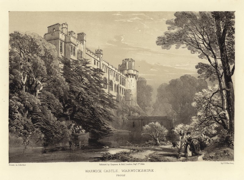 Hrad Warwick (litotinta) od James Duffield Harding