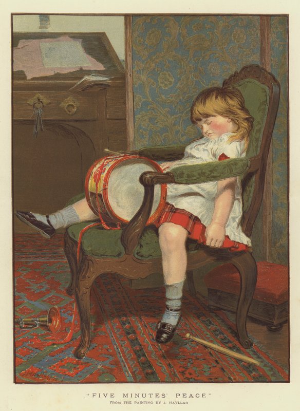 Pět minut míru (chromolitho) od James Hayllar