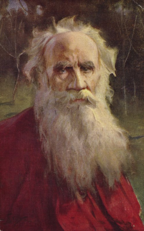Lev Tolstoj, ruský romanopisec od Jan Styka
