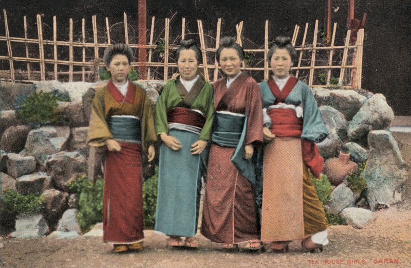 Dívky z čajovny, Japonsko od Japanese Photographer