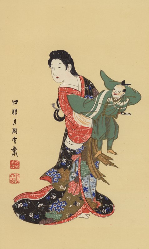 Japonský loutkář (chromolitho) od Japanese School