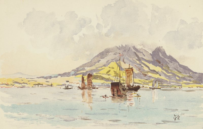 ho-up-shan při pohledu z ta-李恩-wan (kromě RO filmu litho) od Japanese School