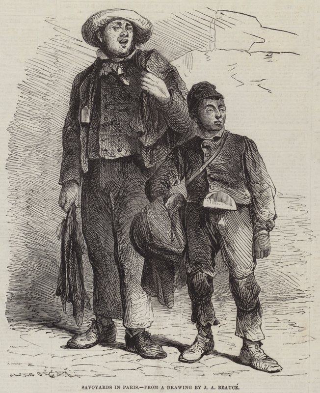 Savoyards v Paříži od Jean Adolphe Beauce