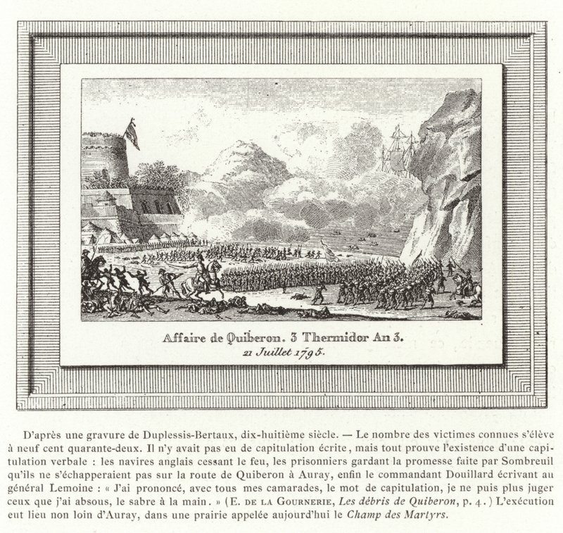 Bitva u Quiberonu, Francie, 21. července 1795 od Jean Duplessis Bertaux