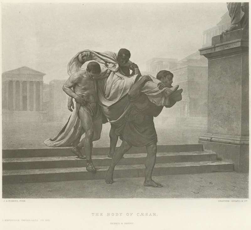 Tělo Caesara (hlubotisk) od Jean Andre Rixens