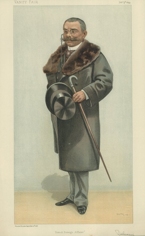 M Theophile Delcasse (barevné lito) od Jean Baptiste (after) Guth